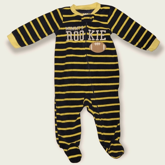 5/$25 Carter's "MOMMY'S ROOKIE" Footies Size 3-6m - Picture 1 of 6